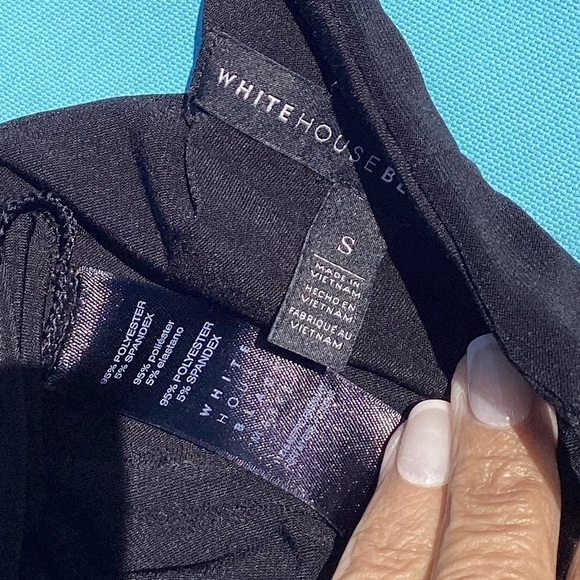 WHBM Black Strappy Layered Chiffon Keyhole Tank - Picture 9 of 10